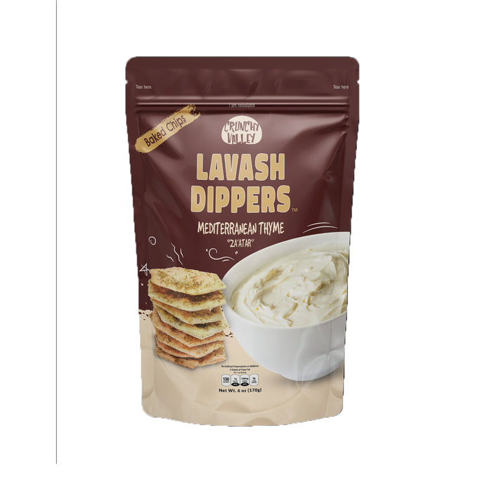 CRUNCHY VALLEY: Mediterranean Thyme Lavash Dippers, 6 oz
