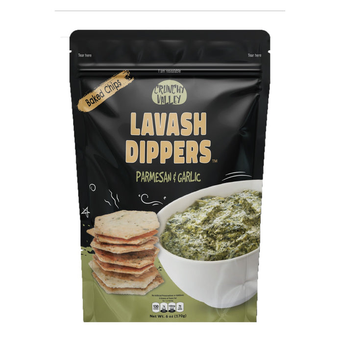CRUNCHY VALLEY: Parmesan & Garlic Lavash Dippers, 6 oz