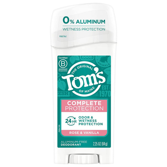 TOMS OF MAINE: Deodorant Stick Rose Vanilla, 2.25 OZ