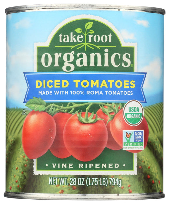 TAKE ROOT ORGANICS: Diced Tomatoes, 28 oz
