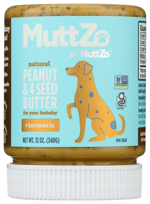 NUTTZO: MuttZo Peanut Butter Plus Turmeric For Fur Baby, 12 oz
