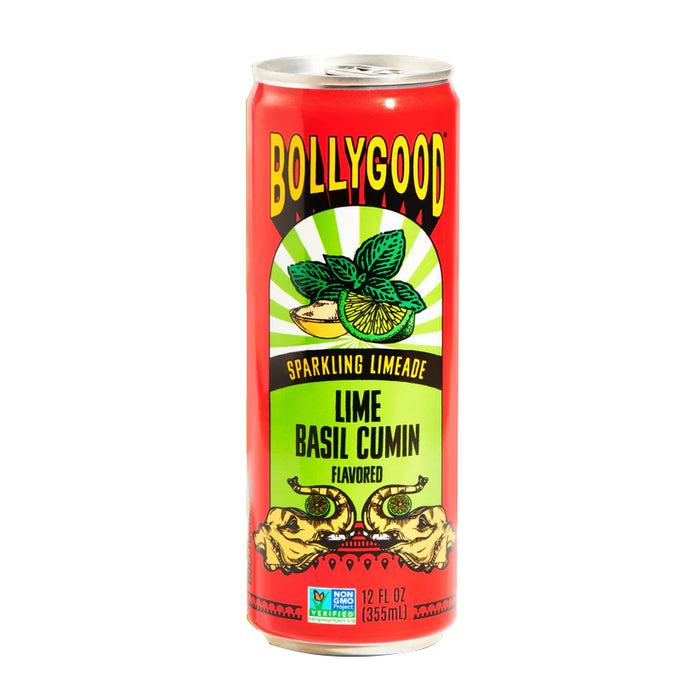 BOLLYGOOD: Sparkling Lemonade Lime Basil Cumin, 12 fo