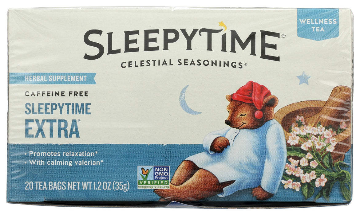 CELESTIAL SEASONINGS: Sleepytime Extra Wellness Herbal Tea, 20 Tea Bags