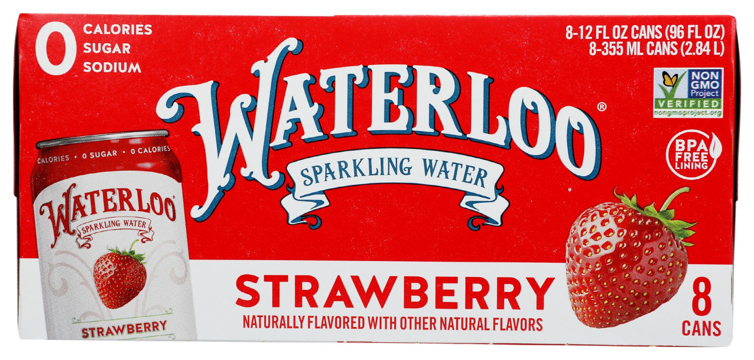 WATERLOO SPARKLING WATER: Water Sparkling Strawberry 8Pk, 96 FO