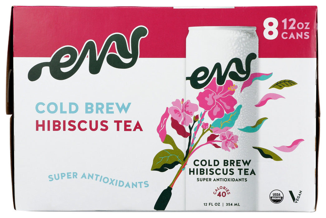 EVY TEA: Cold Brew Hibiscus Tea 8 Count, 96 fo