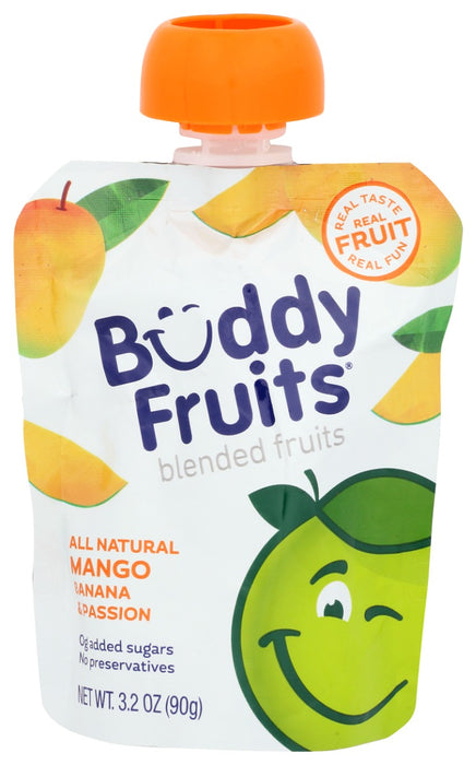 BUDDY FRUITS: Mango Banana And Passion Blended Fruits, 3.2 oz