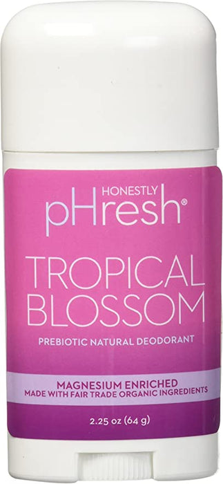 HONESTLY PHRESH: Tropical Blossom Prebiotic Natural Deodorant Stick, 2.25 oz