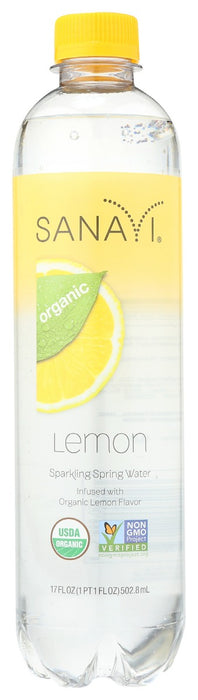 SANAVI: Lemon Sparkling Spring Water, 17 fo
