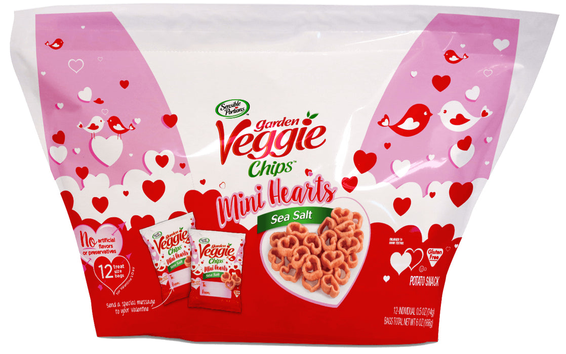 SENSIBLE PORTIONS: Garden Veggie Chips Mini Hearts, 6 oz