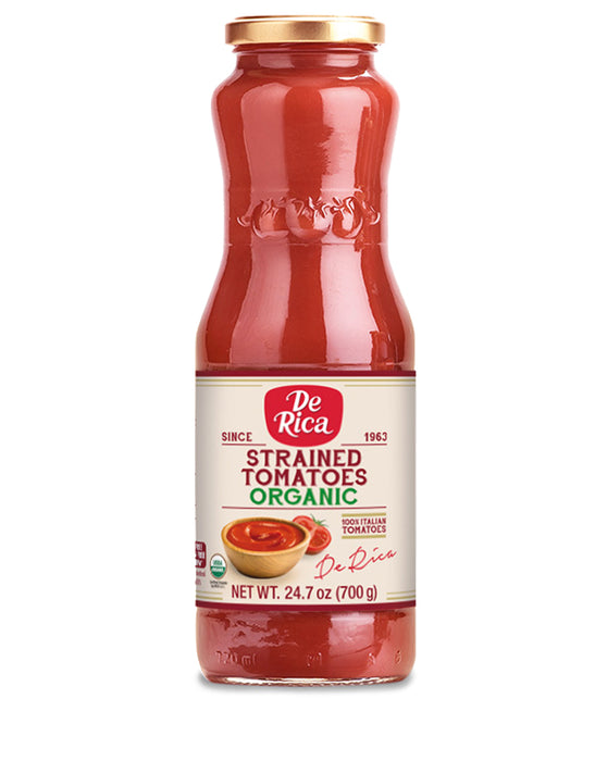 DE RICA: Organic Strained Tomatoes, 24.7 oz