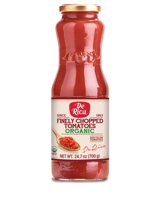 DE RICA: Organic Finely Chopped Tomatoes, 24.7 oz