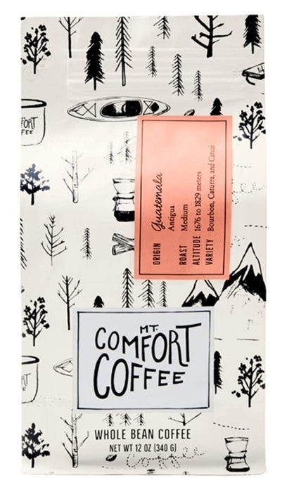 MT COMFORT COFFEE: Guatemala Medium Roast Whole Bean Coffee, 12 oz