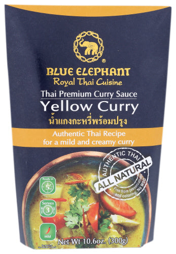BLUE ELEPHANT ROYAL THAI CUISINE: Thai Premium Yellow Curry Sauce, 10.6 oz