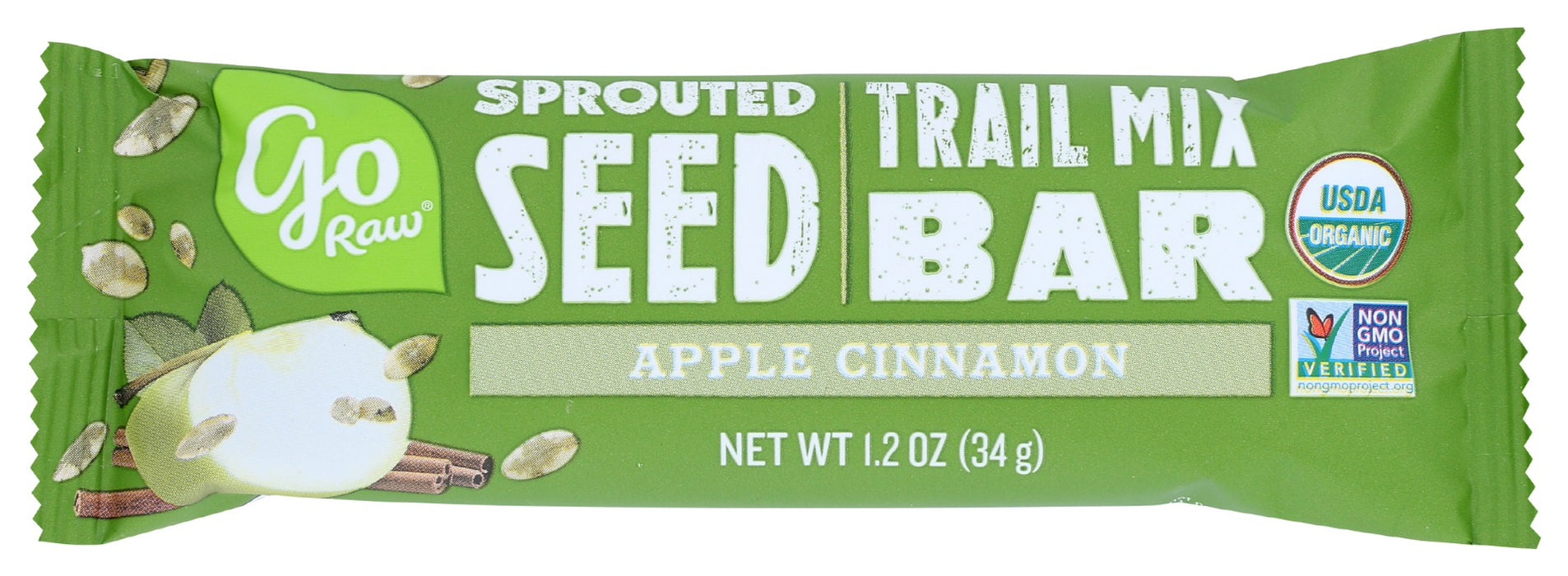 GO RAW: Apple Cinnamon Sprouted Trail Mix Bar, 1.2 oz