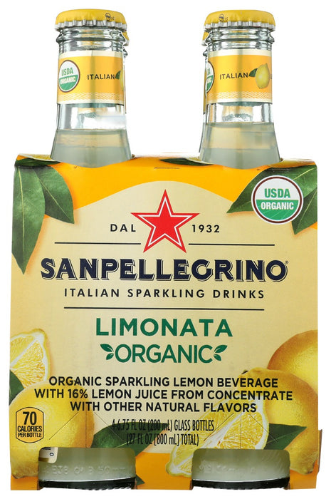 SAN PELLEGRINO: Organic Limonita 4 Pack (6.75 Fluid Ounce Each), 27 fo