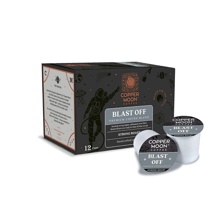 COPPER MOON: Blast Off Premium Coffee Blend Single Serve Cup, 12 cu