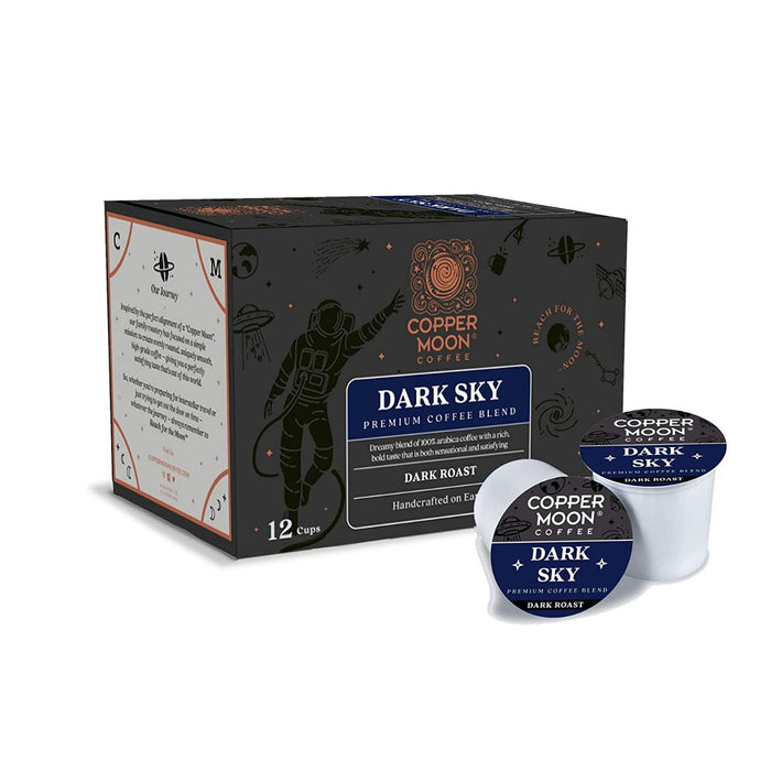 COPPER MOON: Dark Sky Premium Coffee Blend Single Serve Cup, 12 cu