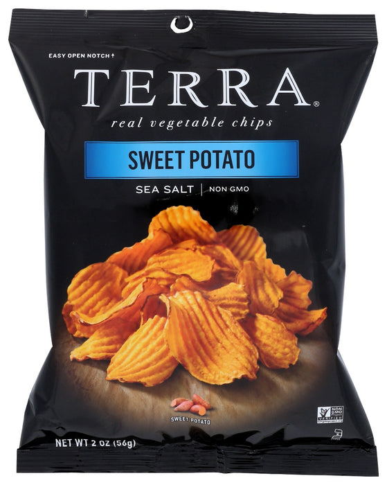 TERRA CHIPS: Crinkle Sweet Potato Chips Sea Salt, 2 oz