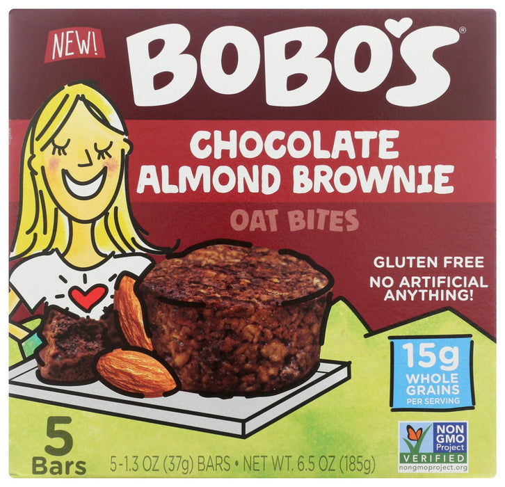 BOBOS OAT BARS: Chocolate Almond Brownie Oat Bites, 6.5 oz
