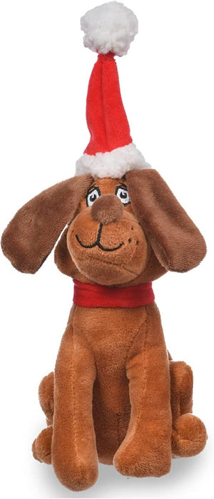 DR. SEUSS GRINCH: Grinch Max Santa Plush Figure Dog Toy, 1 pk