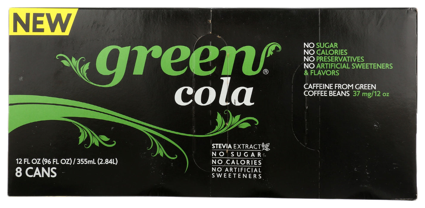 GREEN COLA: Green Cola Soda 8pk, 96 fo