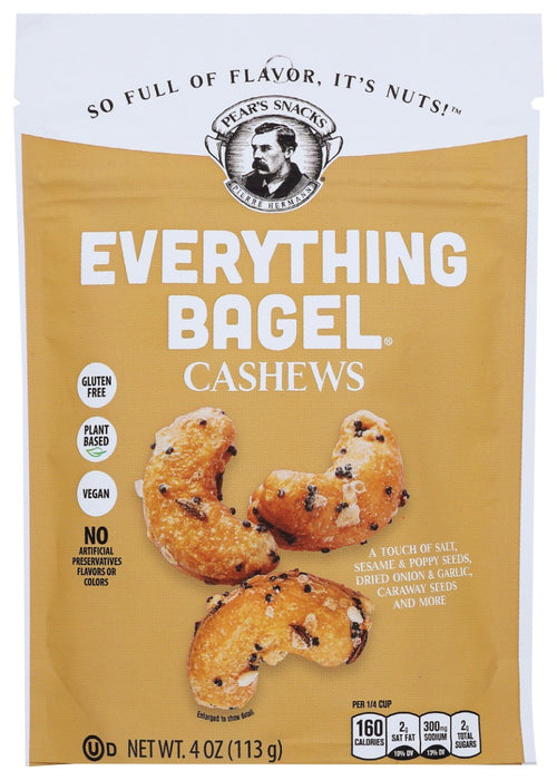 PEARS SNACKS: Cashews Everything Bagel, 4 OZ