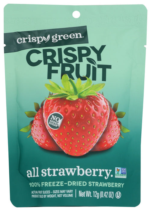 CRISPY GREEN: Strawberry Dried Single Serve, 0.42 OZ
