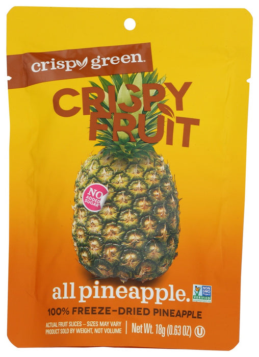 CRISPY GREEN: Pineapple Dried Single Serve, 0.63 OZ
