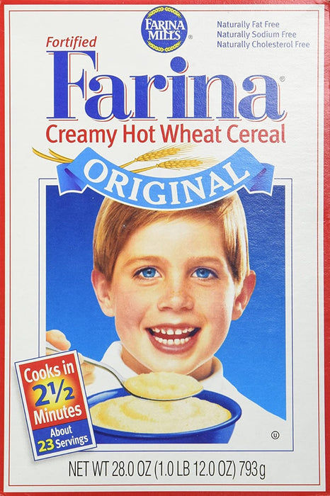 FARINA MILLS: Fortified Farina Creamy Hot Wheat Cereal, 28 oz