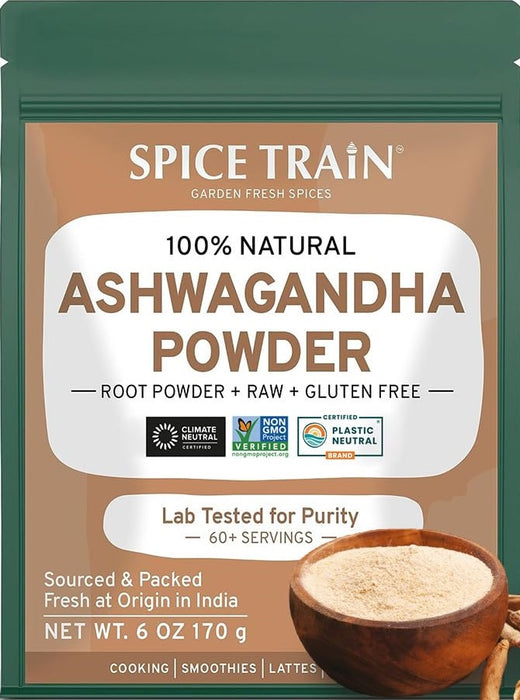 SPICE TRAIN: Organic Ashwagandha Powder, 6 oz