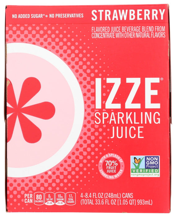 IZZE BEVERAGE: Strawberry Sparkling Juice, 33.6 fo