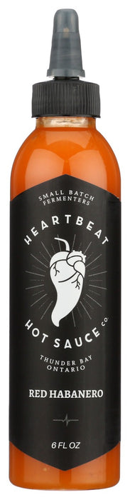 HEARTBEAT HOT SAUCE: Red Habanero, 6 fo