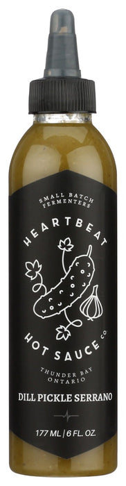 HEARTBEAT HOT SAUCE: Dill Pickle Serrano, 6 fo