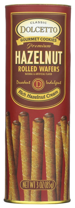 DOLCETTO: Premium Hazelnut Rolled Wafers, 3 oz