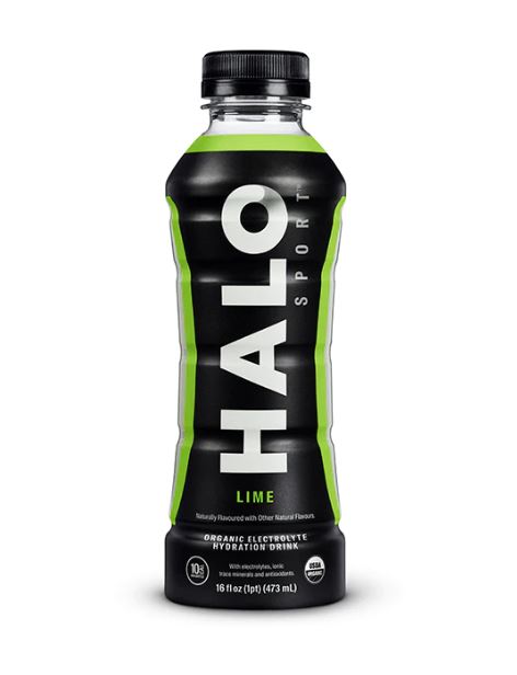 HALO SPORT: Organic Electrolyte Hydration Drink Lime, 16 fo