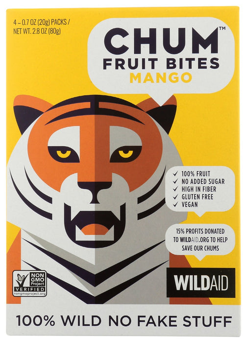 CHUM: Bites Fruit Mango 4Pk, 2.83 oz