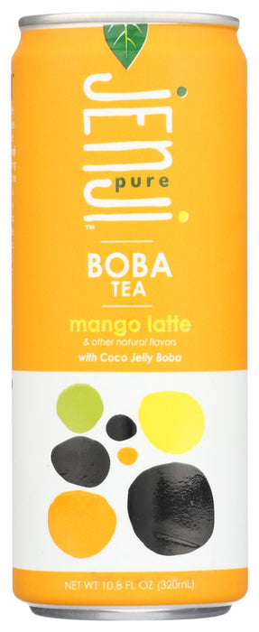 JENJI PURE: Mango Latte Boba Tea, 10.8 fo