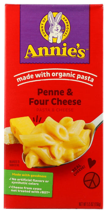 ANNIES HOMEGROWN: Penne and Four Cheese Mac and Cheese, 5.5 oz