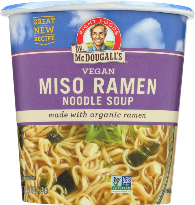 DR MCDOUGALLS: Miso Ramen Noodle Soup Cup, 1.9 oz