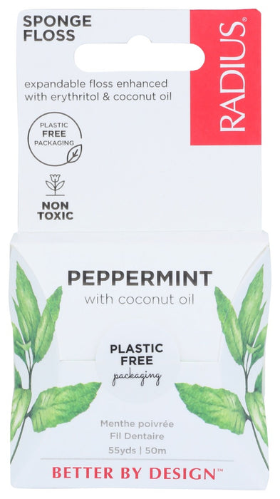 RADIUS: Vegan Sponge Floss Peppermint, 1 ea