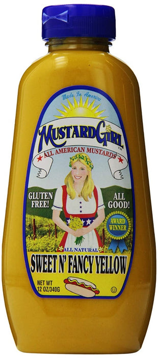 MUSTARD GIRL: Sweet N Fancy Yellow Mustard, 12 oz