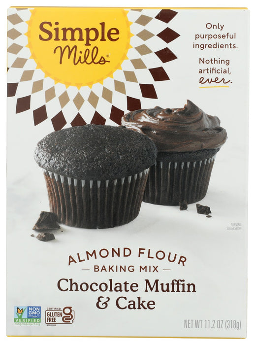 SIMPLE MILLS: Chocolate Muffin and Cake Mix, 11.2 oz