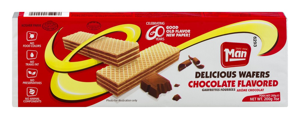 MAN: Cookie Wafer Chocolate, 7 oz