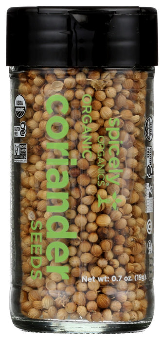 SPICELY ORGANICS: Organic Coriander Seeds Jar, 0.7 oz