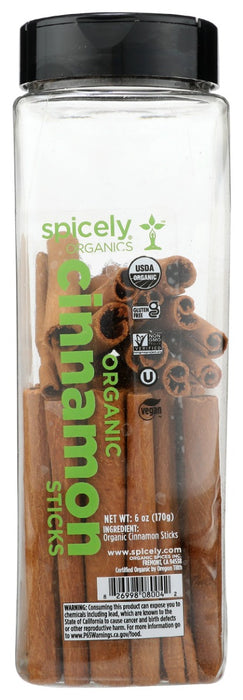 SPICELY ORGANICS: Organic Cinnamon Sticks, 6 oz