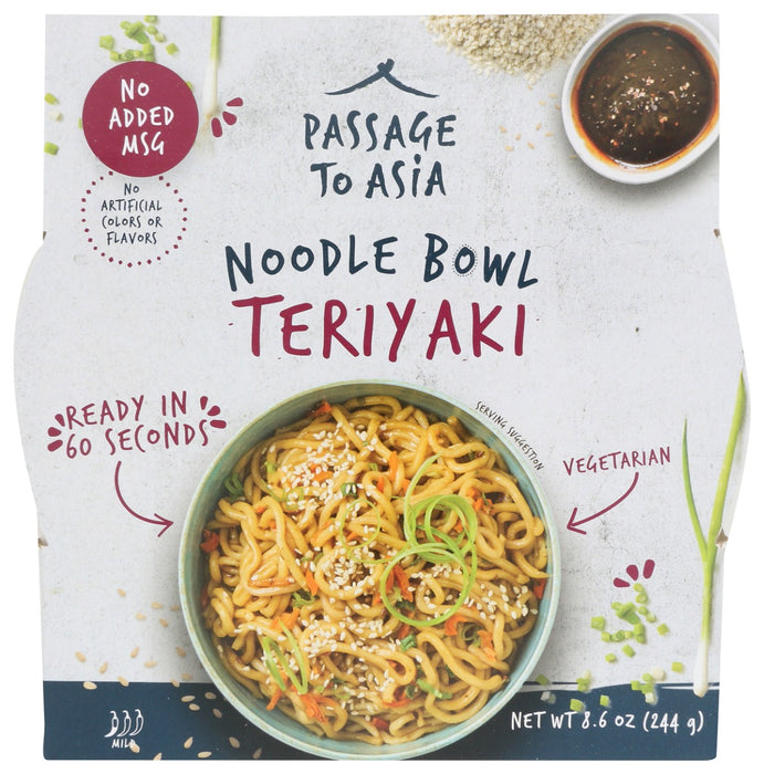 PASSAGE FOODS: Teriyaki Noodle Bowl, 8.6 oz