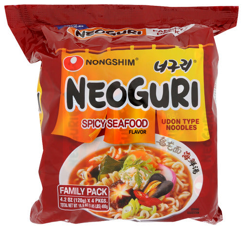 NONG SHIM: Neoguri Spicy Noodles 4Pk, 16.9 oz