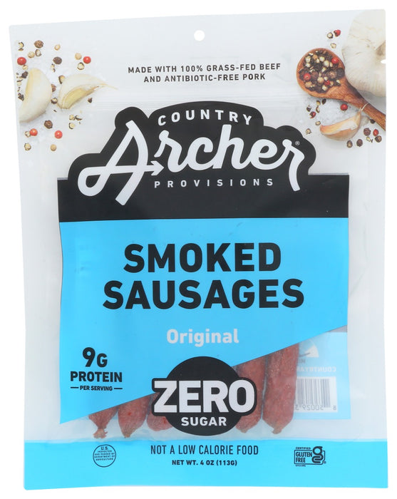 COUNTRY ARCHER: Original Smoked Sausage, 4 oz
