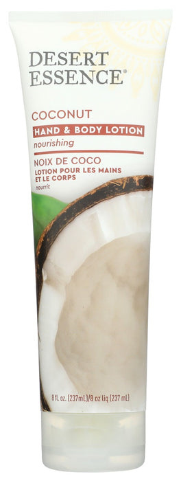 DESERT ESSENCE: Coconut Hand and Body Lotion, 8 fo