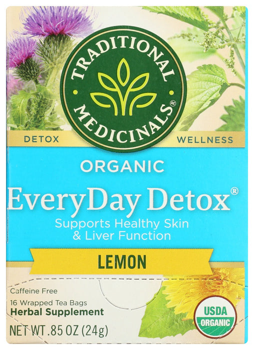 TRADITIONAL MEDICINALS: Everyday Detox Lemon Tea, 16 bg